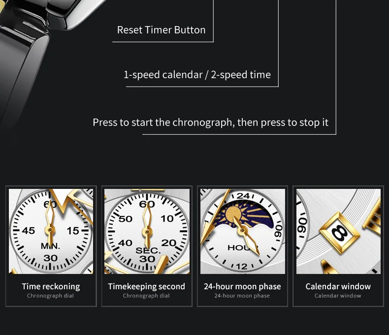 OLEVS 3675 Mens Watch Original Business Brand Quartz Watch Multifunctional Chronograph Waterproof Moon Phase Watch For Man New OLEVS 3675 Mens Watch Original Business Brand Quartz Watch Multifunctional Chronograph Waterproof Moon Phase Watch For Man New