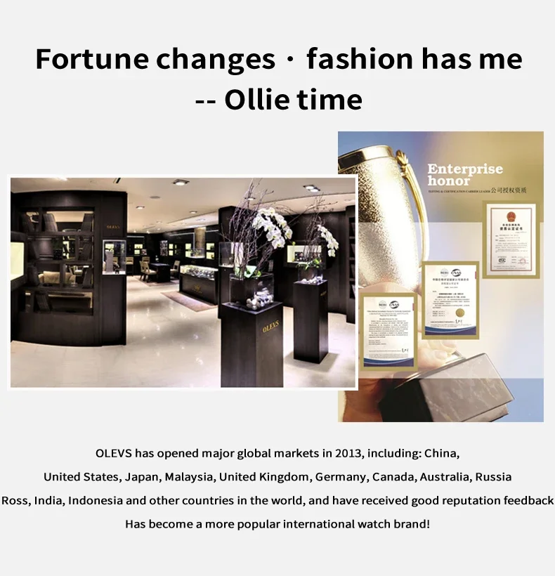 OLEVS 3675 Business Watch Mens Original Quartz Watch Big Brand  Multifunctional Chronograph Waterproof Moon Phase Watch For Man